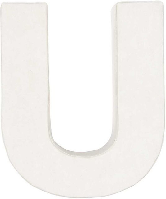 Rico Design 3D Papp-Buchstabe U in Weiß für den Tischaufsteller - Bild 1