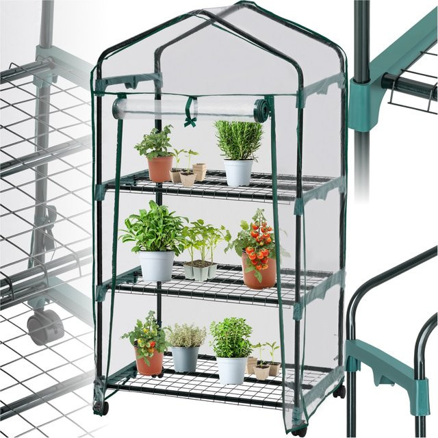 tectake Foliengewächshaus mit 3 Etagen, transparent, B/T/H: 69 x 49 x 133 cm - Bild 1