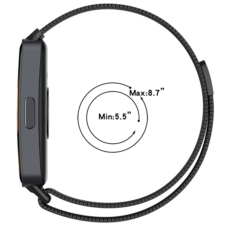 Uhrenarmband Milanaise Loop für Huawei Band 8 9, Edelstahl, Silber, Unisex - Bild 4