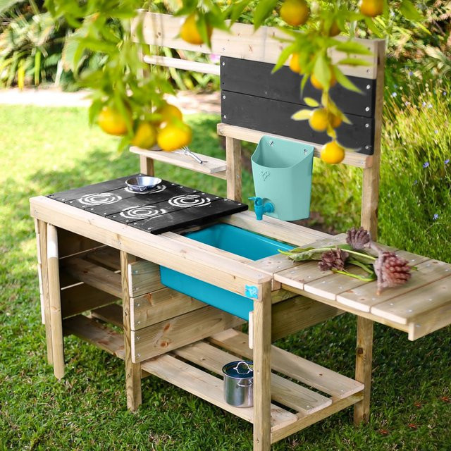 TP Toys Holz Matschküche Deluxe mit Zubehör in Natur und Beige, B/H/T: 136 x 96 x 40 cm - Bild 3