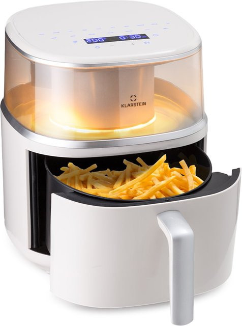 Klarstein Air Bloom Heißluftfritteuse mit Dampffunktion in Weiß, 1500W, 7,5 Liter, 16 Programme - Bild 1