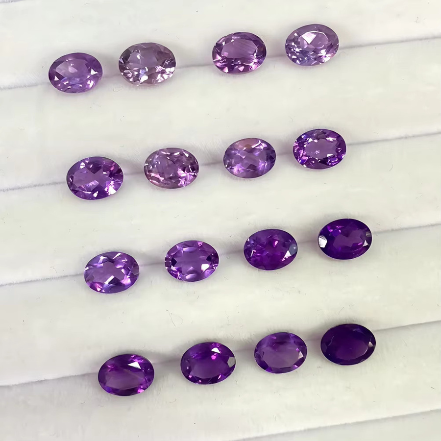 Amethyst Edelsteine, Eiform, Unisex - Bild 3