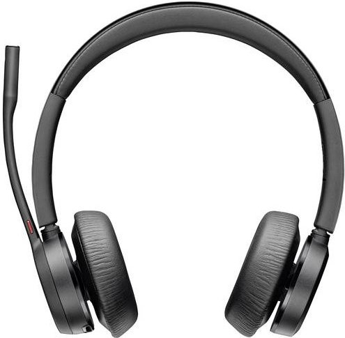 HP Poly Voyager 4320-M Kabelloses On-Ear Office-Headset mit BT700 Dongle und Ladestation, Bluetooth Stereo, Schwarz, Noise Cancelling - Bild 2