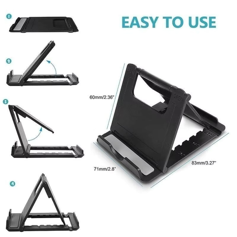 Tragbarer und klappbarer Universal-Handyhalter aus Kunststoff für Smartphone und Tablet in Grün - Bild 6