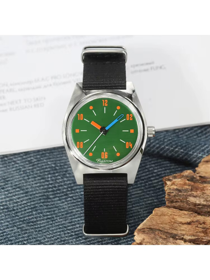 HEIMDALLR Armbanduhr, Handaufzug, Edelstahl, 36 mm, Herren, Grün - Bild 7