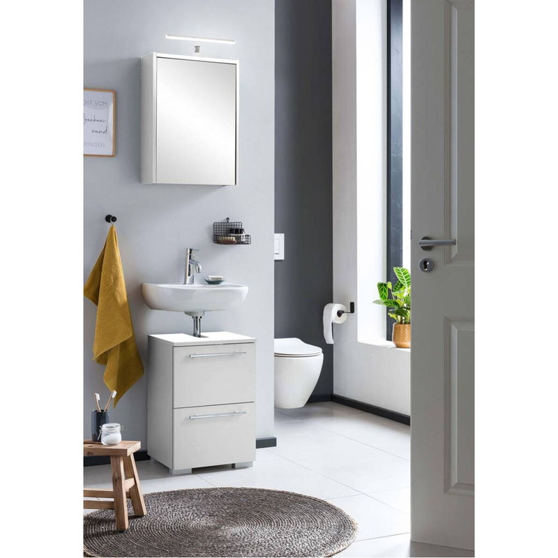 Schildmeyer Waschbeckenunterschrank Carlos in Weiss, B/H/T: 40,2 x 59,1 x 35 cm - Bild 4