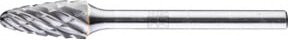 PFERD Hartmetall Hochleistungsfrässtift ALLROUND Rundbogen RBF silber Ø06x13mm Schaft-Ø 3mm universal grob - Bild 1