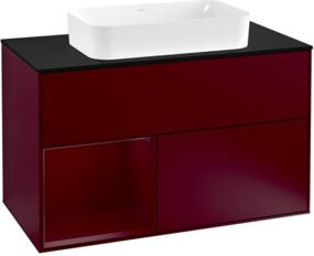 V&B Waschtischunterschrank Finion 100 mit Wandbeleuchtung, Breite: 100 cm, Höhe: 50,1 cm, Tiefe: 50,1 cm - Bild 1