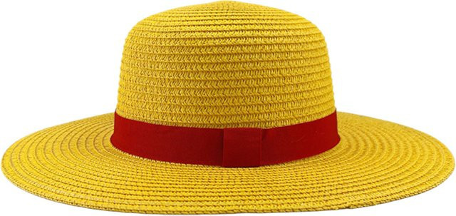 Brdwn Unisex flacher Strohhut mit Halsband, Cosplay, japanischer Cartoon-Requisitenhut - Bild 1