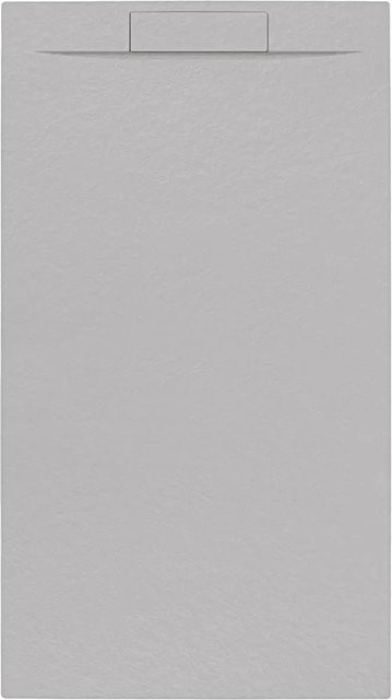 Swiss Aqua Technologies Duschwanne Rechteckig aus Gussmarmor Rutschfest Gris Perla Elefantengrau B/T: 90 x 160 cm - Bild 1