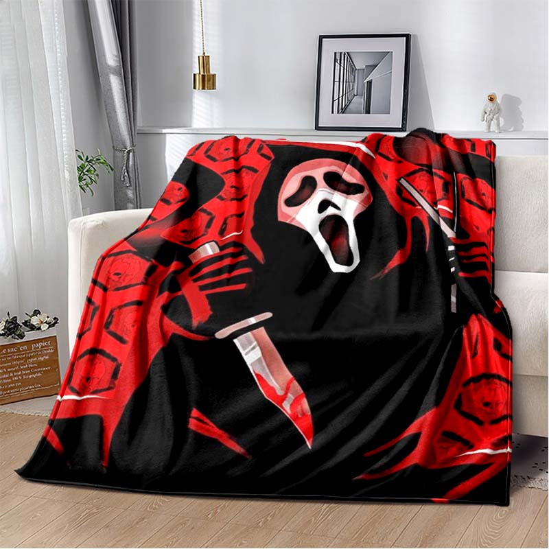 BestDream001 Halloween Flanell-Decke mit Horrorfilm-Charakter-Cartoon-Design, Mehrfarbig, B x H: 150 x 200 cm - Bild 1
