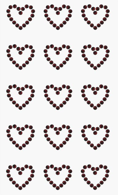 Rico Design Paper Poetry Strass-Sticker Herzen in Rot - Bild 1