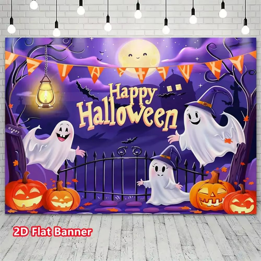 VIKAMA Halloween Flachbanner Fledermaus Party-Dekoration Mehrfarbig B: 60 cm, H: 40 cm, T: 40 cm - Bild 2