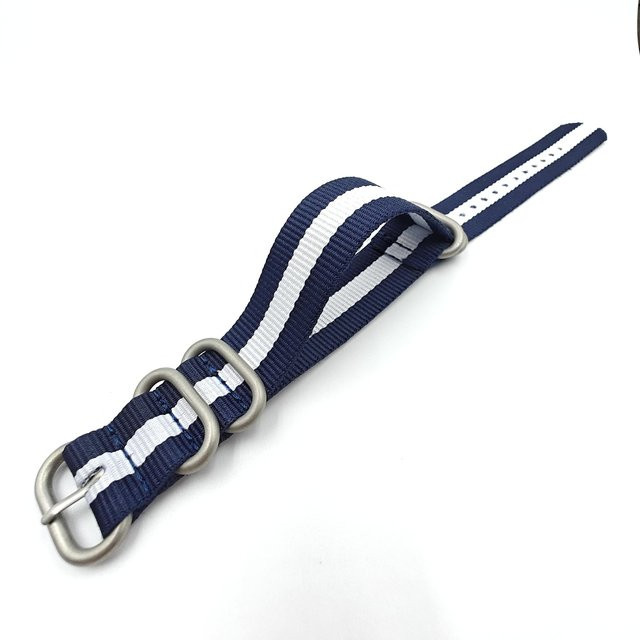 Eelhoe Uhrenarmband Nylon, Blau, Edelstahl, Unisex - Bild 1