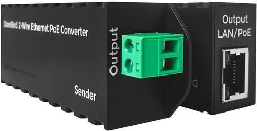 DoorBird A1071 Türsprechanlagen-Zubehör 2-Drahtübertrager Schwarz mit Ethernet/LAN - Bild 1
