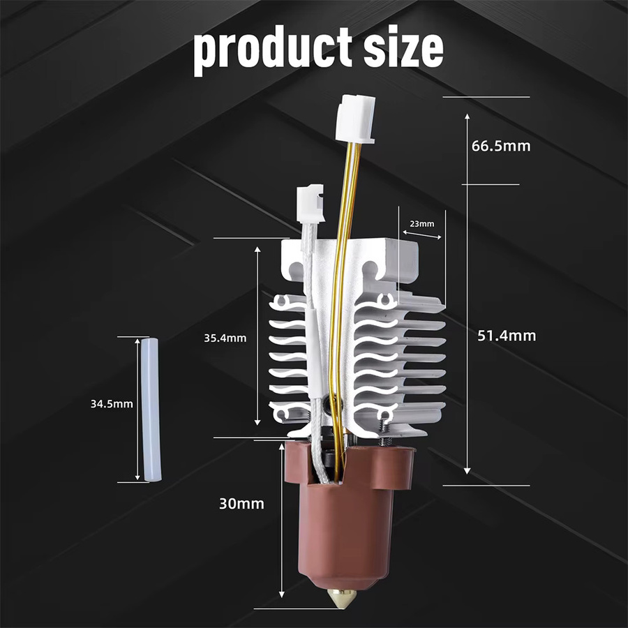 Creality Upgrade Hotend Kit für Ender 3 V3 KE mit Keramik-Heizung, Kühlkörper, Düse und Silikonsocke - Bild 2
