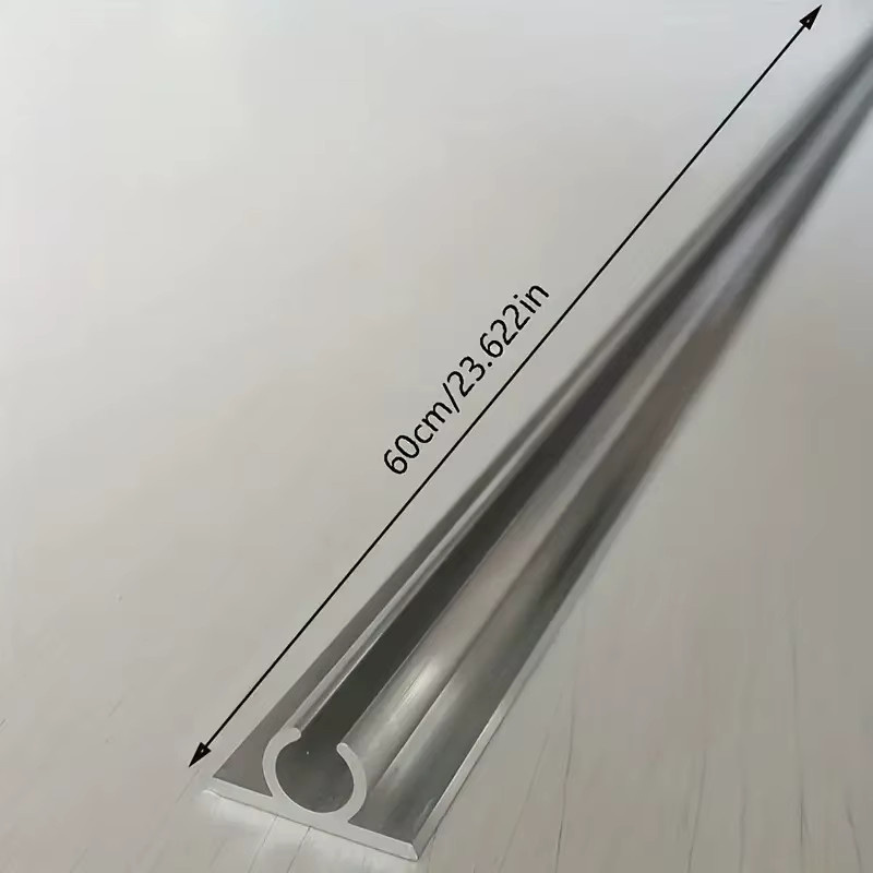 Aluminium Markisenbahn-Set für Wohnmobile und Wohnwagen mit C-Kanal, Streifen-Design, Farbe: Silber, Breite: 6 cm, Länge: 6 m - Bild 3