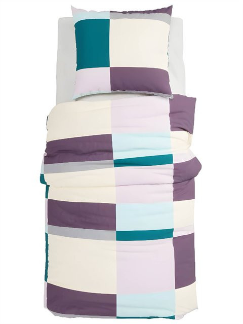 Wendebettwäsche aus Baumwoll-Satin in Multicolour mit Karomuster, atmungsaktiv und reversibel, B/T: 135 x 200 cm + 80 x 80 cm oder 155 x 200 cm + 80 x 80 cm - Bild 1