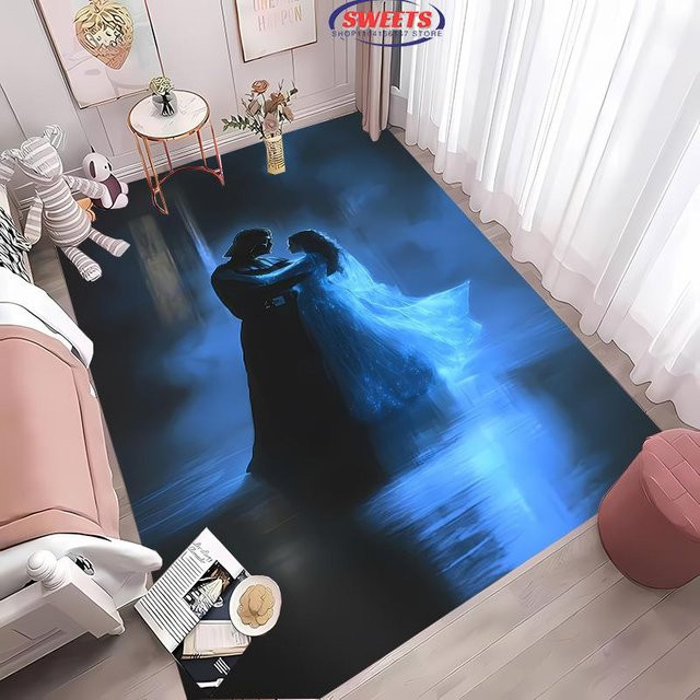 Karpetti Klassischer Filmteppich Blau, Weiche Rutschfeste Matte für Wohnzimmer, Schlafzimmer oder Büro, B/T: 40 x 60 cm - Bild 1