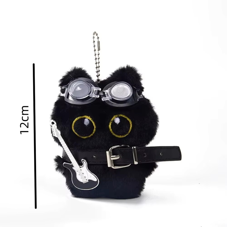 Schlüsselanhänger Katze, schwarz, Rucksack Dekoration - Bild 6