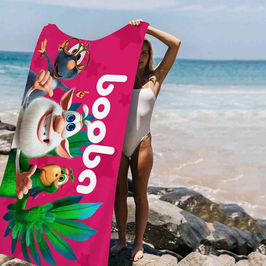 Personalisierbares Cartoon B-Booba Strandtuch für Kinder aus Baumwolle, Mehrfarbig - Bild 3