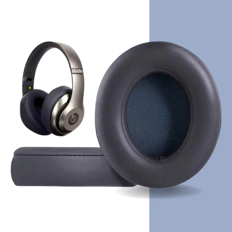 Beats Ersatz-Ohrpolster für Studio 2 und Studio 3 Wireless Kopfhörer aus weichem Protein-Leder in Schwarz - Bild 3