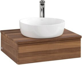 V&B Waschtischunterschrank Antao mit Beleuchtung ohne Frontstruktur, Farbe: Weiß, B/T/H: 60 x 50 x 19 cm - Bild 1