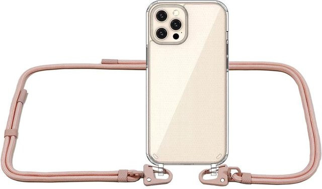 XOUXOU iPhone Schutzhülle mit Lanyard Kordel und Umhängekette in Pink - Bild 1