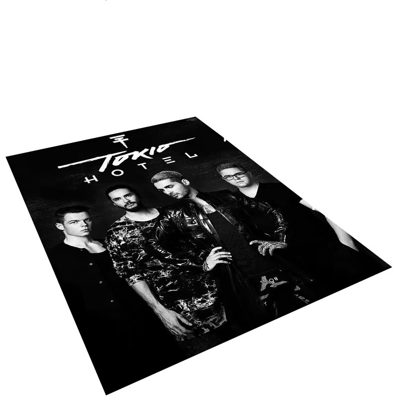 Livrane Teppich Tokio Hotel Bill Kaulitz Schwarz Rutschfest für Kinderzimmer, Wohnzimmer oder Schlafzimmer - Bild 2