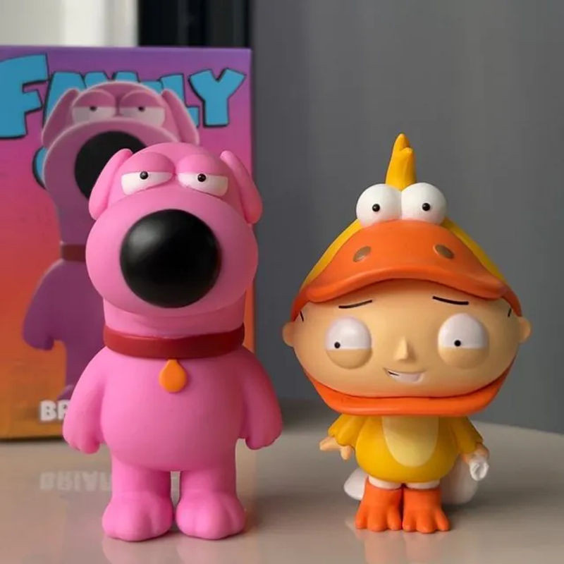 Bandai Family Guy Brian & Stewie Puppen mehrfarbig handgefertigtes Desktop-Ornament aus Kunststoff - Bild 1