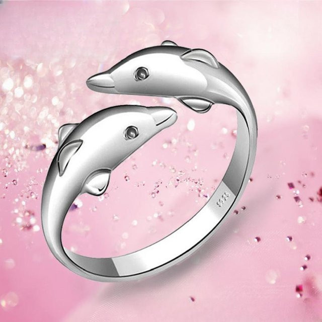 Lucky Star Jewelry Ring Delphin, 925 Silber, Damen - Bild 1