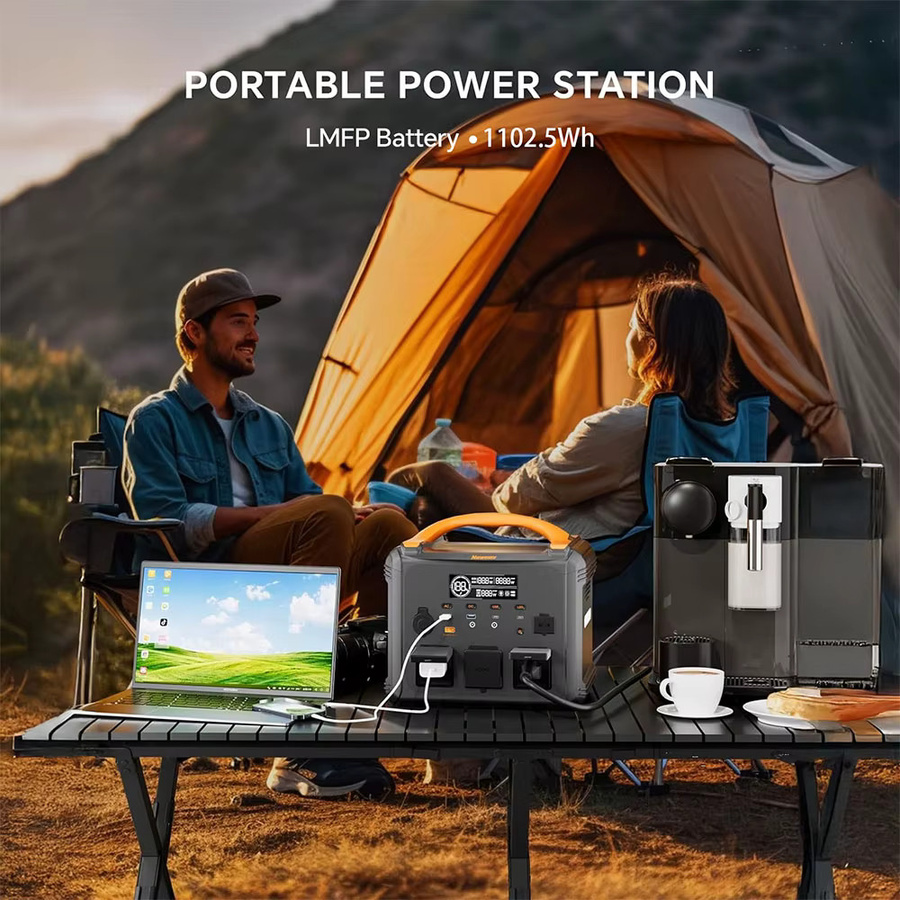 NEWSMY S1210 Tragbare Powerstation mit 2000W Leistung, 3000W Spitzenleistung, 1102,5Wh LiMnFePO4-Akku, 1300W AC Schnellladung und MPPT Solargenerator - Bild 3