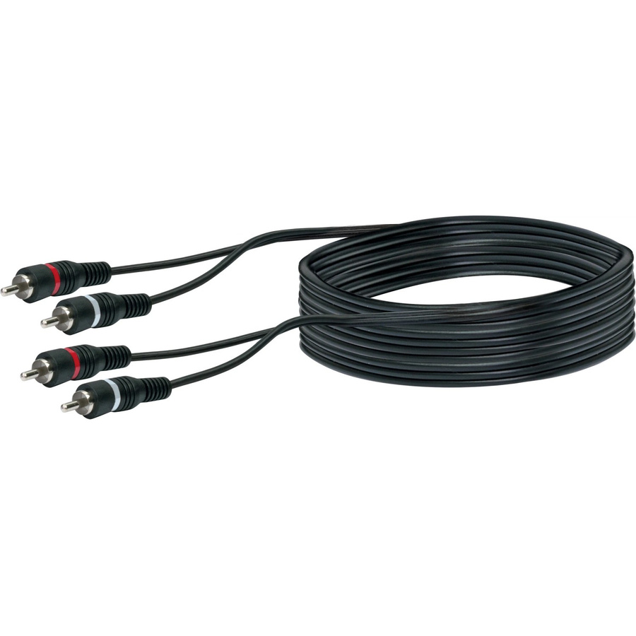 Schwaiger RCA Audio Anschlusskabel in Schwarz, 5 m - Bild 2