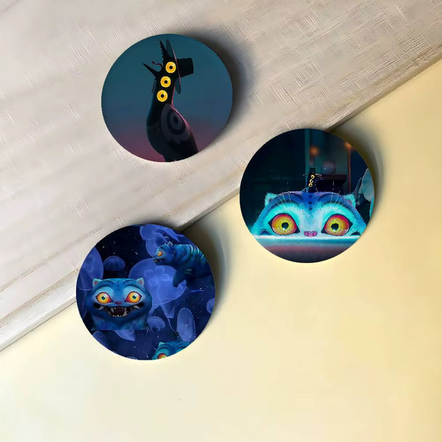 Brosche D-Demon H-Hunters Tiger Badges, Metall, Rund, Multicolour - Bild 2