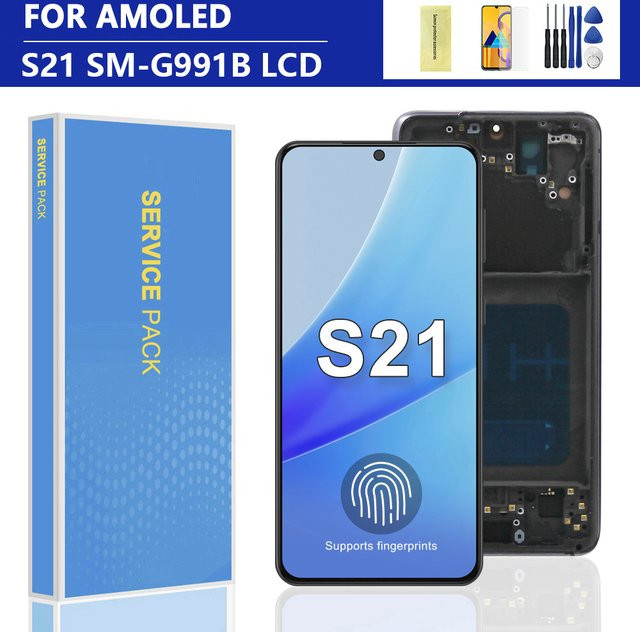 Samsung S21 5G AMOLED Display Ersatz mit Digital Touch Screen in Schwarz, 6.2 Zoll - Bild 1
