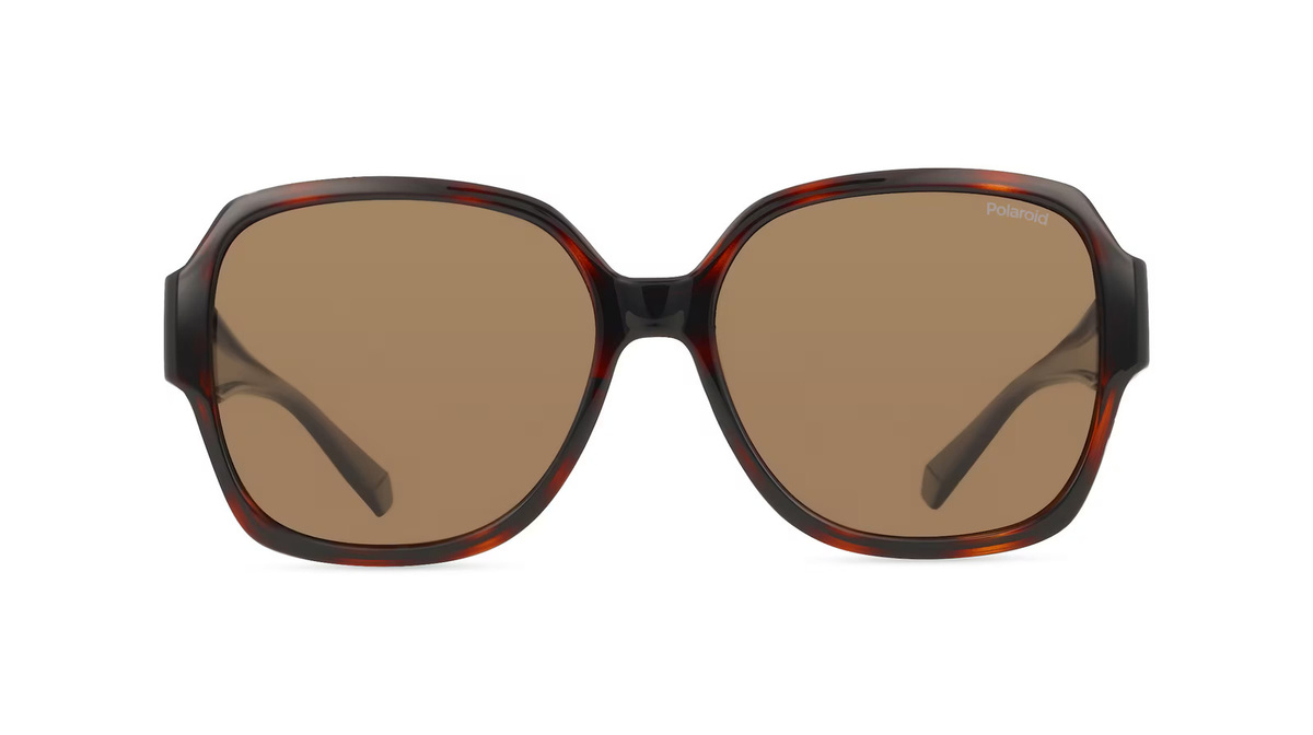 Polaroid PLD 9021/S Fitover-Sonnenbrille, Vollrand, Quadratisch, Kunststoff, Unisex, Braun - Bild 1