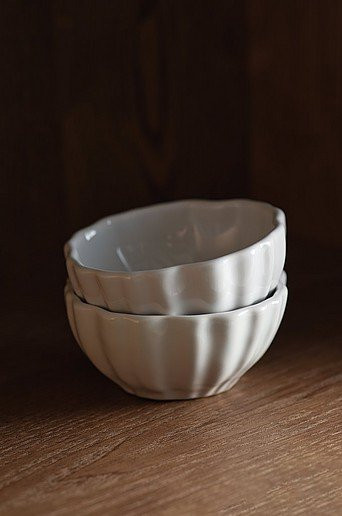 Jotex Dip-Schalen aus Keramik im 2er-Pack, Weiß, Durchmesser: 13 cm - Bild 1