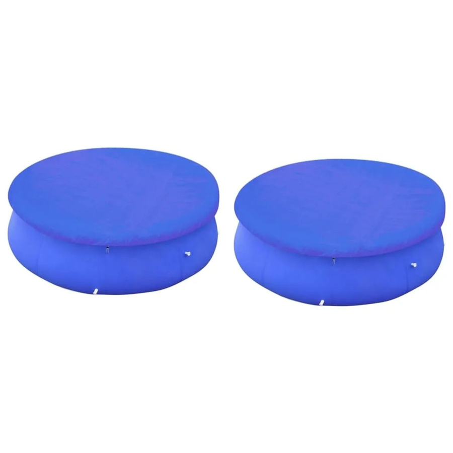 2er-Set vidaXL Poolabdeckungen für runde Aufstellpools, Farbe: Blau, Durchmesser: 480 cm - Bild 2