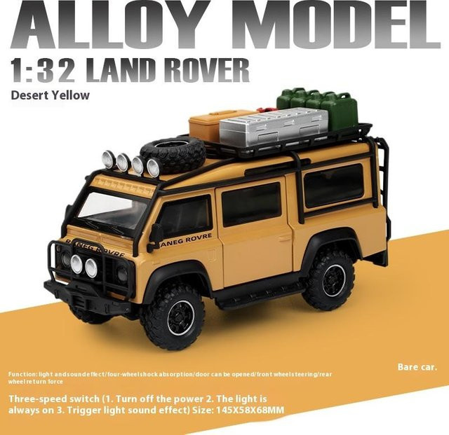 Linyi toy car Land Rover Defender Van, Modellauto, 1:32, Metall, mit Licht und Sound, ab 14 Jahren - Bild 1