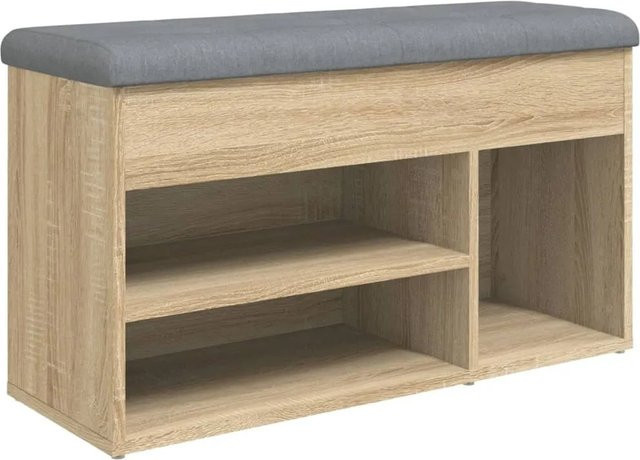 vidaXL Schuhbank aus Holzwerkstoff in Sonoma-Eiche, B/T/H: 82 x 32 x 45,5 cm - Bild 1