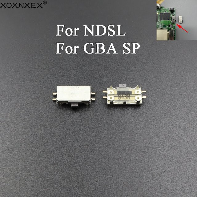 XOXNXEX Ersatz Schiebeschalter für GameBoy Advance GBA SP und NDSL, Lautstärke und Ein/Aus-Taste, Farbe: Silber - Bild 1