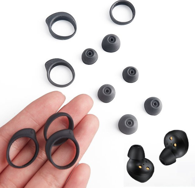 SD&HI Silikon-Ohrhörerhülle und Ohrpolster für Galaxy Buds+ in Schwarz - Bild 1