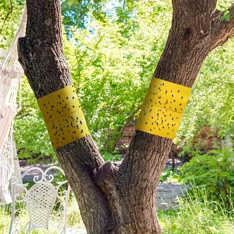 MGB Insekten-Klebeflocken Gelb als Baum-Banderole zur Schädlingsbekämpfung im Garten, Breite: 15 cm, Länge: 10 m - Bild 2