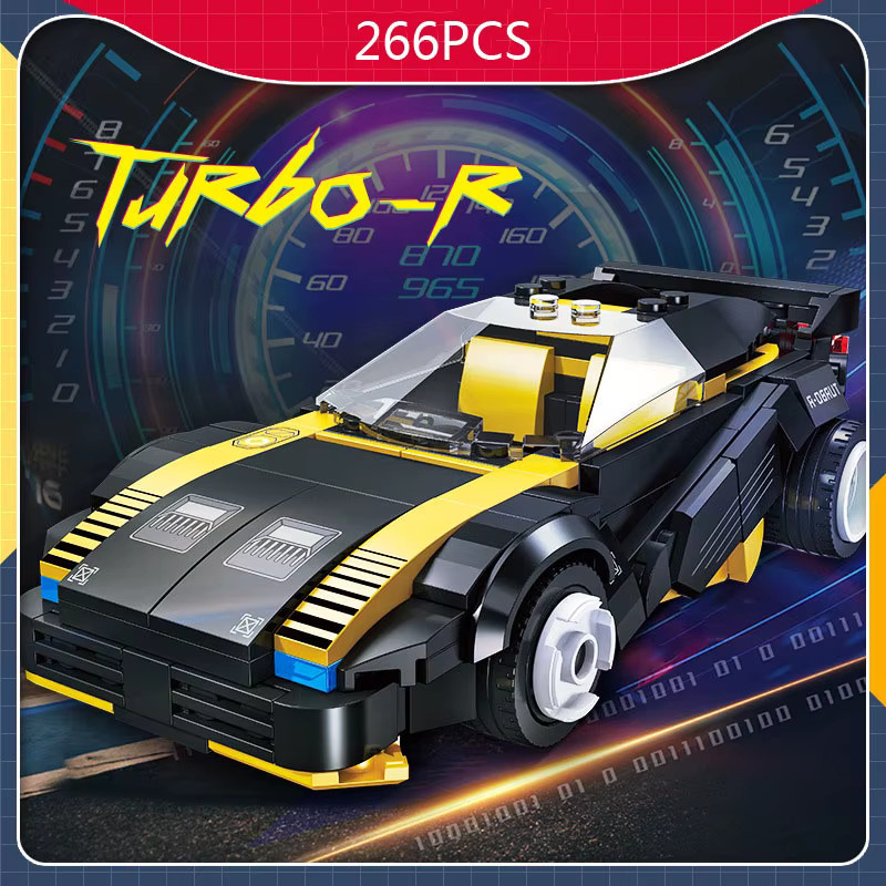 Xturboman Cyberpunk 2077 Turbo-R 740 Super Sportwagen, Spielfahrzeug, Ziegelmodell - Bild 5