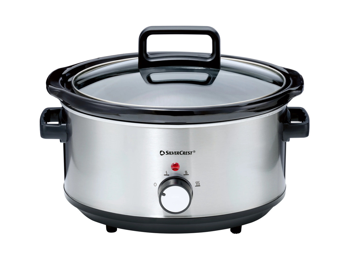 SILVERCREST Slow Cooker in Silber mit Warmhaltefunktion und spülmaschinenfesten Teilen - Bild 3