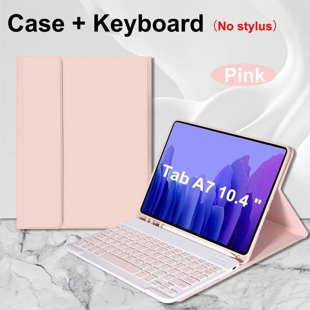Samsung Smart Stand Cover mit kabelloser Bluetooth-Tastatur für Galaxy Tab A7 10,4 Zoll in Pink - Bild 1