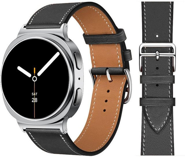 SUD-HOME Uhrenarmband Leder, schwarz, Samsung Galaxy Watch 8 (40mm, 44mm) - Bild 1