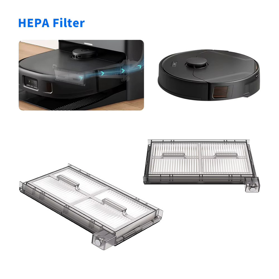 WINDNINJA HEPA-Filter Set mit Filterreinigungsbürste für Eufy X8 Pro und X8 Pro SES Roboterstaubsauger in Weiß - Bild 2
