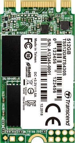 Transcend 430S SSD Interne M.2 SATA 512 GB Schwarz TS512GMTS430S - Bild 1