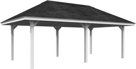 PALMAKO Pavillon Bianca aus Fichtenholz in Weiss, B/T/H: 672 x 384 x 319 cm - Bild 1